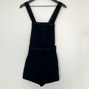 Black Romper/ Black Overalls